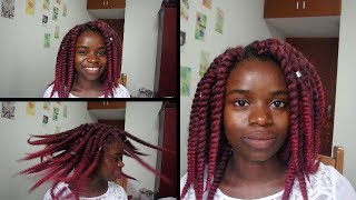 Hair Tutorial | Crochet Braids | Burgundy Twist