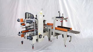 Fully automatic carton erecting opening H type sealing packaging solution with automated adjusting