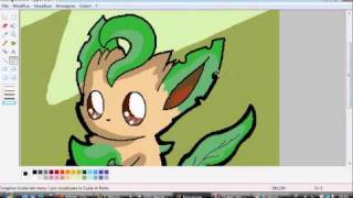speed paint chibi leafeon