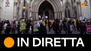 Estradizione Julian Assange, manifestazione a sostegno