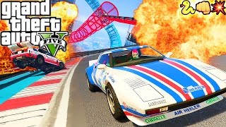 GTA 5 PC | Even MORE New DLC Stunt Races w/HikePlays!! GTA V Online CUNNING STUNTS - DUAL CAM