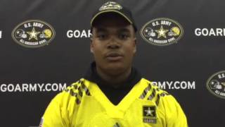 Jordan Elliott Army Bowl Jersey Presentation