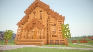 Minecraft(O_0) Строим деревянный дом #1//Building a wooden house #1