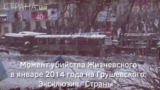 Момент убийства Жизневского в январе 2014 года на Грушевского. Эксклюзив "Страны" | Страна ua