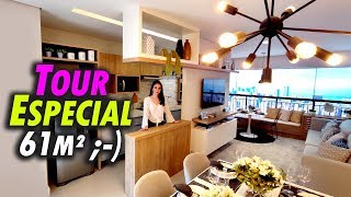 Tour apê decorado 61m²