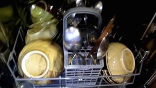 Загрузка посудомойки, этапы мойки. Hotpoint ariston