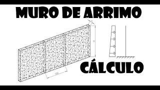 CÁLCULO DE MURO DE ARRIMO SEM CONTRAFORTES - PARTE 1