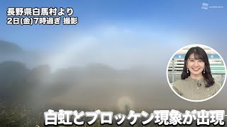 白虹とブロッケン現象が出現