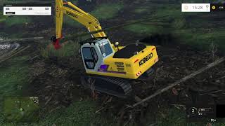 Farming simulator 2015 Dozer with chipper and path