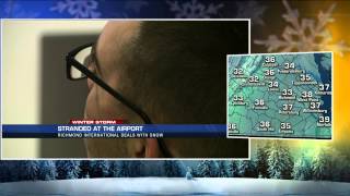 WATCH: Winter torm causes airport delays