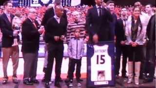 Carmelo Anthony's #15 being retired @ Carrier Dome in Syracuse, NY on 2.23.13