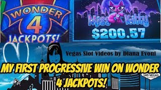 MY FIRST JACKPOT WIN ON WONDER 4 JACKPOTS SLOT-POKIES