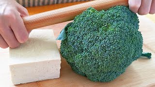 【小穎美食】西蘭花和豆腐這樣做，孩子最喜歡，不炒不燉不油炸，出鍋比吃肉香