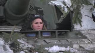 Стрельбы женских танковых экипажей в Подмосковье
