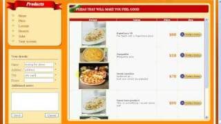 Pizza online order demo video