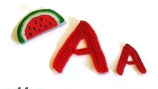 А́  Вязаный алфавит. Вяжем букву А.