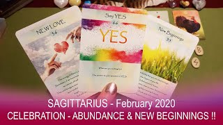 SAGITTARIUS FEBRUARY 2020 TAROT – WOW !! EVERYTHING COMES TOGETHER !!! ABUNDANCE & NEW BEGINNINGS !!