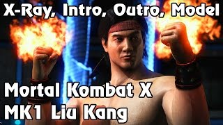 Mortal Kombat X - MK1 Liu Kang Intro, X-Ray, Outro, Bio and Model