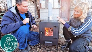 Печь-буржуйка Теплосталь для дачи, гаража, дома, бани, палатки
