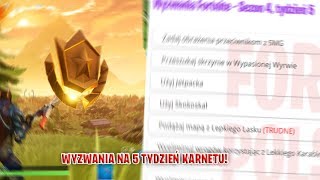 WYZWANIA KARNETU BOJOWEGO NA 5 TYDZIEŃ *ZOBACZ SAM!* (Fortnite Battle Royale)