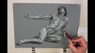Figure Graphite Pencil Drawing Demonstration - #26