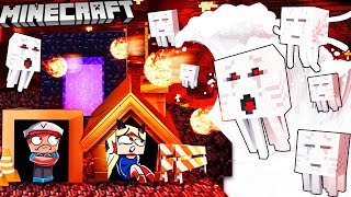BAZA VS GHAST TSUNAMI - MINECRAFT TSUNAMI CHALLENGE | Vito VS Bella