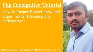 How to Jasper Report show and export excel file using php codeigniter?