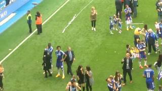 Cesc Fabregas is Magic Song With Daughter 2014/2015 Premier League Celebrations