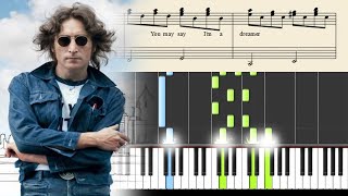 John Lennon - Imagine - Piano Tutorial + Sheets