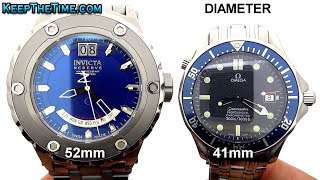 Invicta vs. Omega Watch Size Comparison