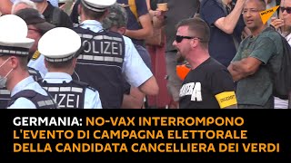 #Germania: no-vax interrompono l'evento di campagna elettorale della candidata cancelliera dei Verdi