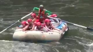 Rafting the crocodile infested mighty Zambizi r