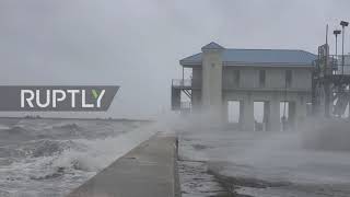 USA: Hurricane Ida crosses onto land from Gulf of Mexico