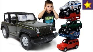 Машинки ДЖИП Рэнглер против внедорожников Гонки с машинками Cars Toys for children
