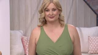 Denim & Co. Beach Criss Cross One-Piece Swimsuit on QVC