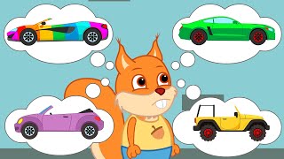 Famille d'Écureuil - Quelle voiture aimez-vous Animé 2023 en Français