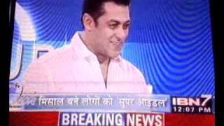 SALMAN AT IBN7 SUPER IDOL AWARDS-2