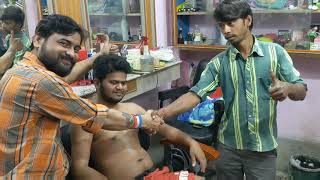 ASMR 4 hands Indian massage | head massage | shoulder massage | leg nd foot massage by expert barber