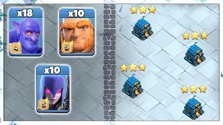 New Ground Attack 2019! 10 Max Witch +18 Bowler +10 Giant TH12 3 STAR ATTACK STRATEGY 2019