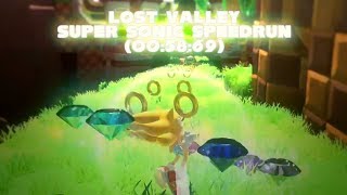 SONIC FORCES - Lost Valley (Super Sonic) Speedrun (00:58.69)