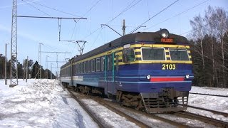 Электропоезд ЭР2Т-7134/ЭР2-1032 в Клоога / ER2T-7134/ER2-1032 passing Klooga