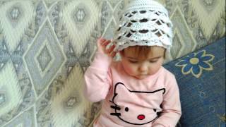 Весенняя шапочка на девочку крючком / Crochet hat.