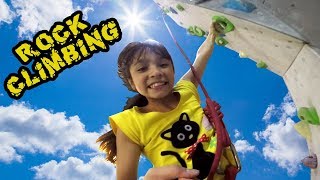 Brianna’s Real Life Family Videos - Indoor Climbing on the Climbing Wall