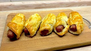 Быстрые сосиски в тесте.  Легкие рецепты  #супербатя на кухне