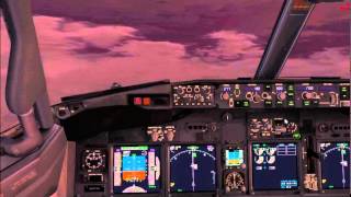 PMDG 737-800, Ночная посадка по ILS Пулково(ULLI)
