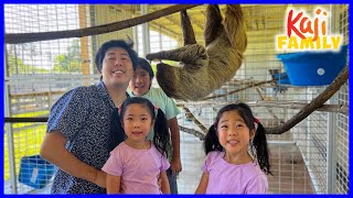 We went to a Farm for Fathers Day and Fed the Sloths!