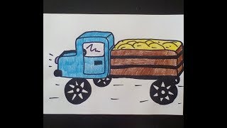 Как нарисовать грузовик    -     How to draw a truck Как нарисовать милые рисунки