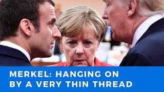 Angela Merkel survives, but is hanging on by a very thin thread