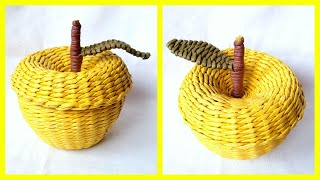 Плетение яблока-шкатулки из бумажной лозы! Запись трансляции!