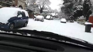 Baby jeep grand cherokee 2.7 diesel going up snowy hill